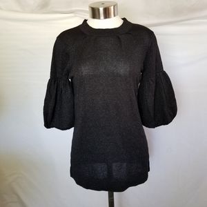 Women's TESSORI Black 3/4 Sleeve Sweater Size L. C